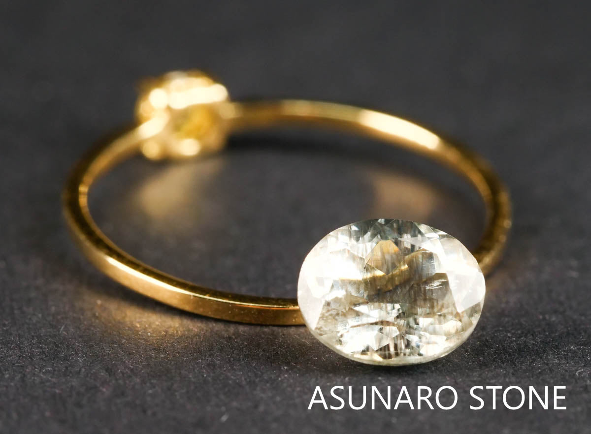 アクアマリンサンストーン　オーバルカット ブラジル産  1.13ct 【211210-555】