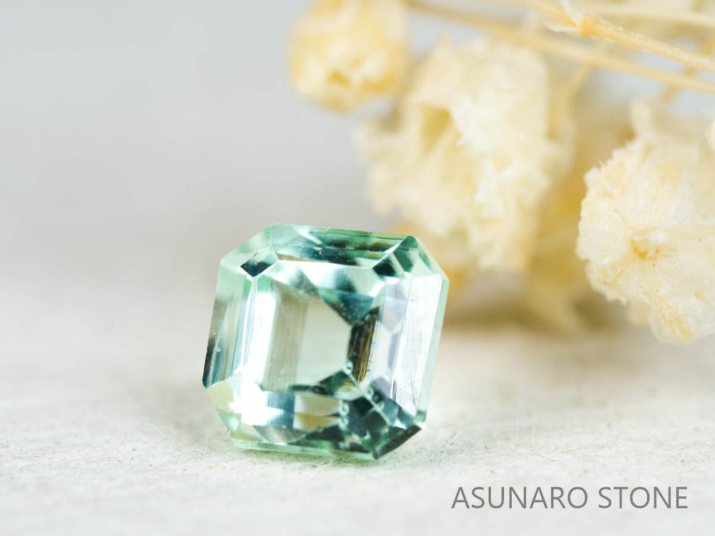 シーフォムトルマリン アッシャーカット アフガニスタン産  0.78ct【211223-565】