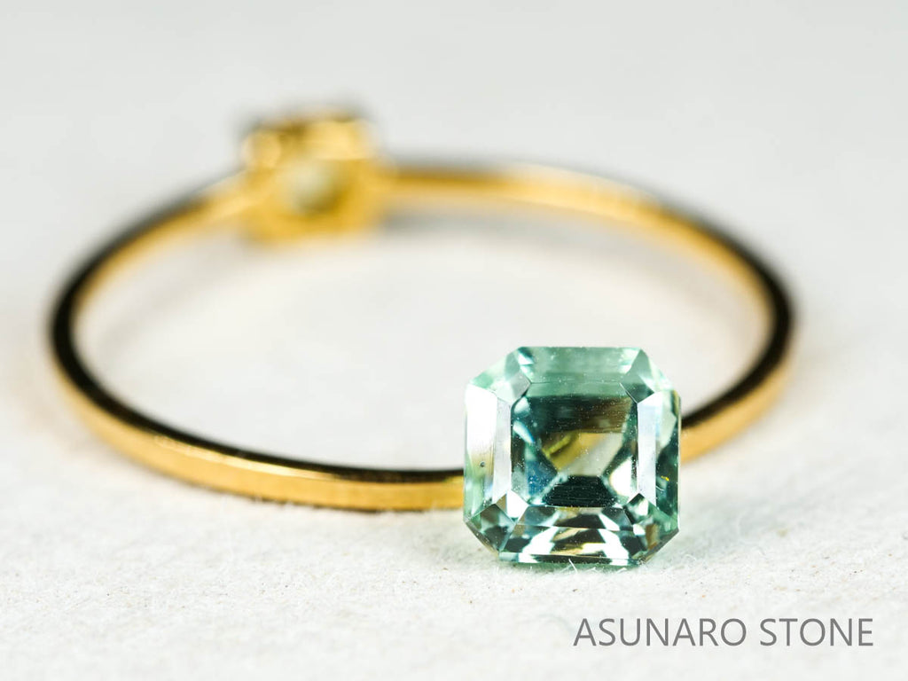 シーフォムトルマリン アッシャーカット アフガニスタン産  0.78ct【211223-565】