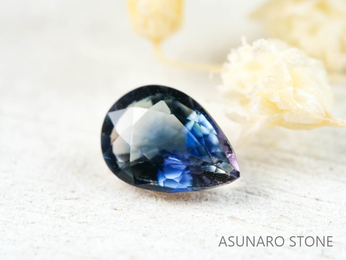 ブルートルマリン ペアシェイプカット ブラジル産  0.63ct【211223-573】