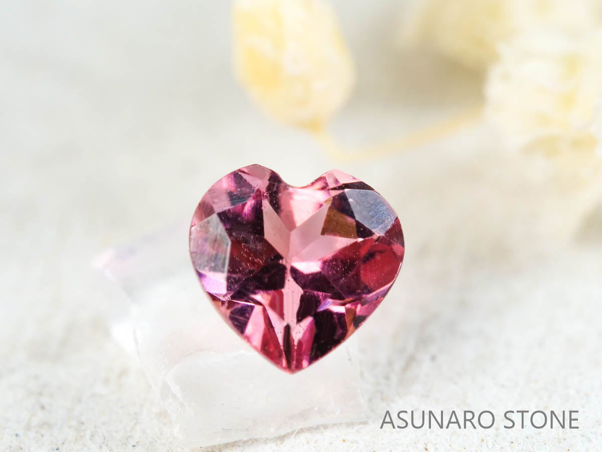 ピンクトルマリン ハートカット ルワンダ産  0.40ct【211220-564】