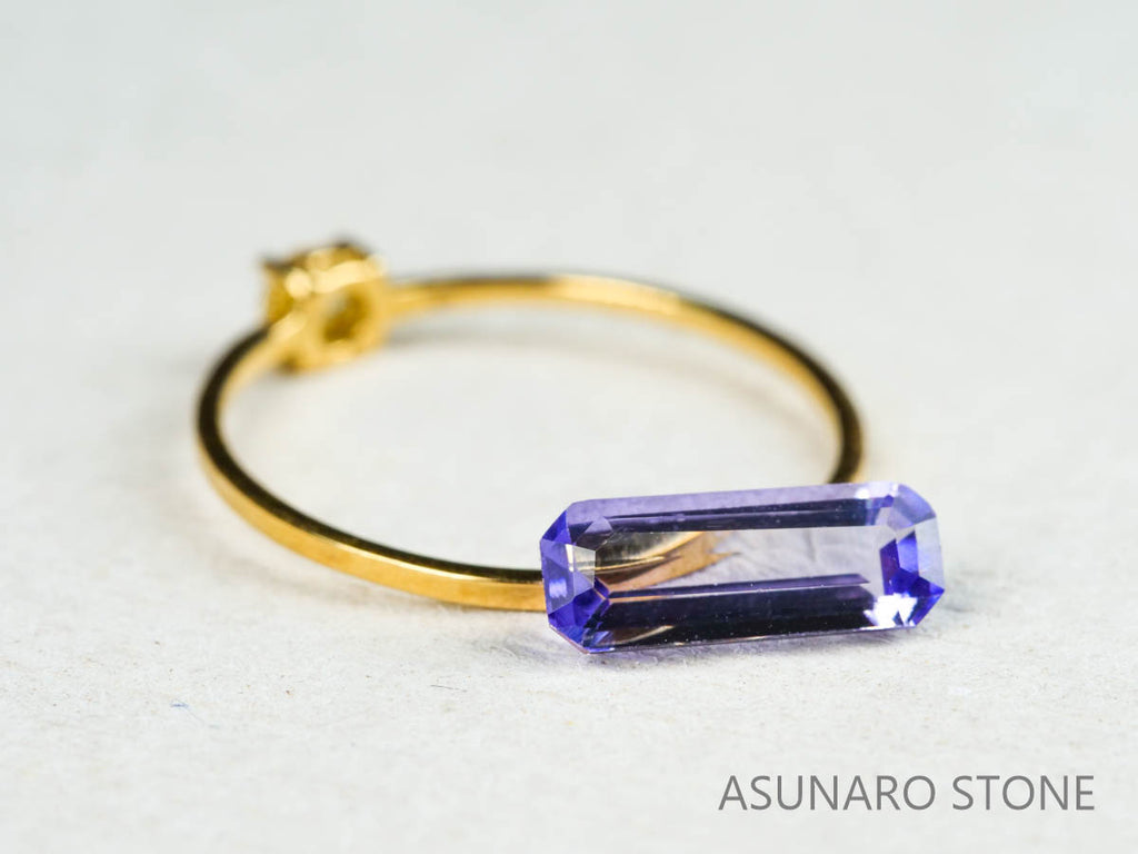 パープルスキャポライト　エメラルドカット　タンザニア産  0.98ct【211223-265】