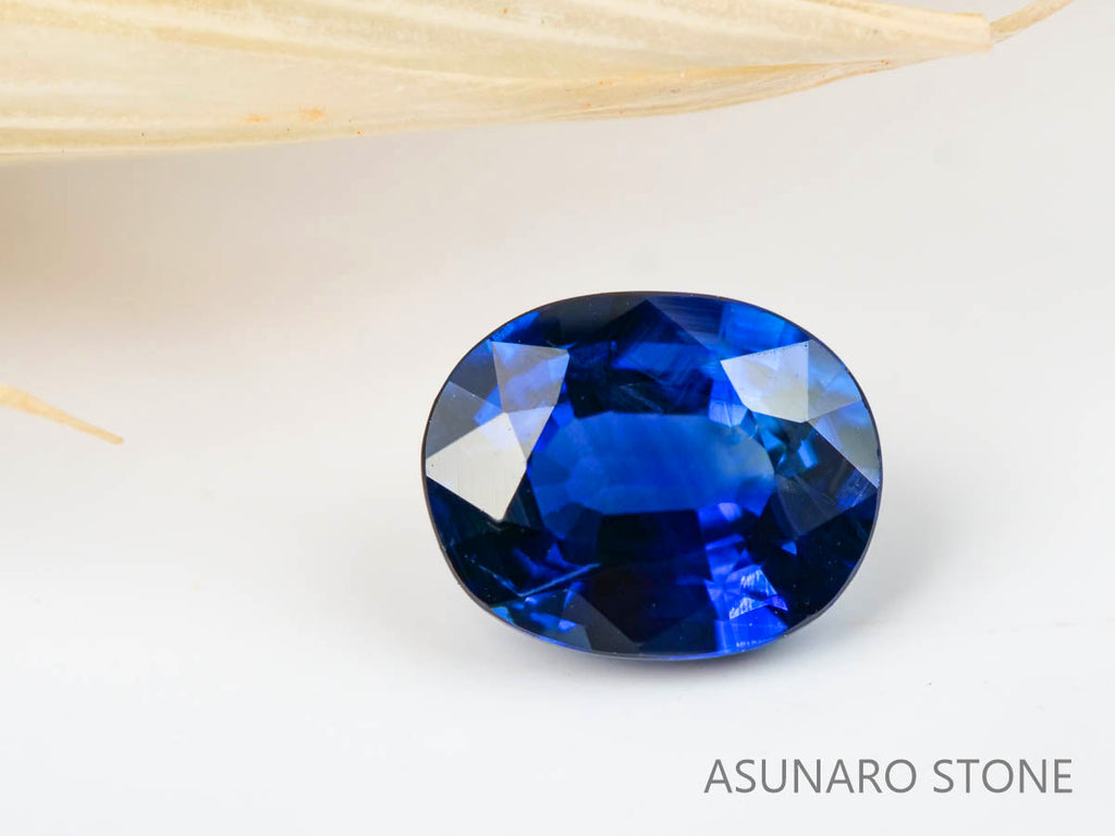 非加熱ロイヤルブルーサファイア 　オーバルカット スリランカ産　0.52ct　AIGS鑑別書付【220104-276】