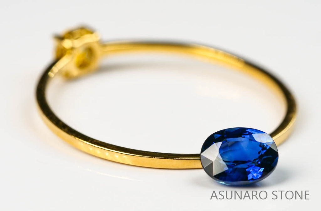 非加熱ロイヤルブルーサファイア 　オーバルカット スリランカ産　0.52ct　AIGS鑑別書付【220104-276】