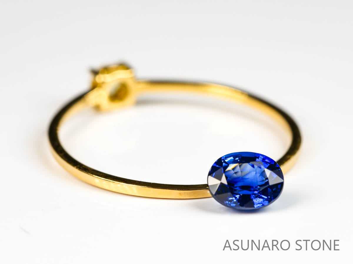 非加熱ロイヤルブルーサファイア 　オーバルカット スリランカ産　0.61ct　AIGS鑑別書付【220104-278】