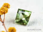 ルドウィジャイトインペリドット　スクエアーカット　パキスタン産   0.58ct【211224-254】