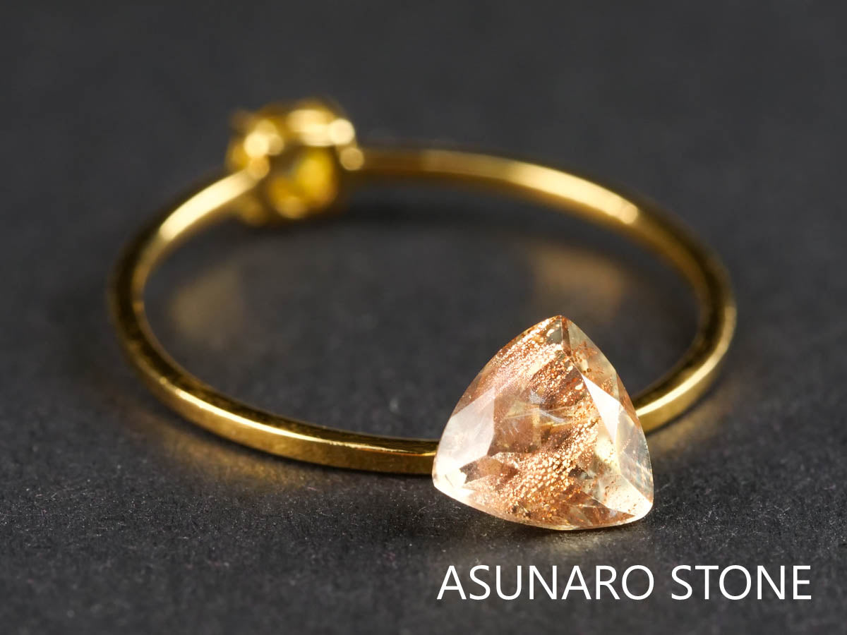 オレゴンサンストーン トリリアントカット アメリカ産 0.66ct【220107-417】