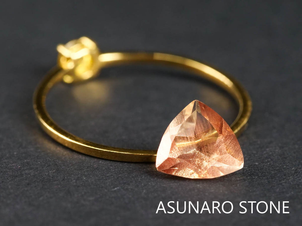 オレゴンサンストーン トリリアントカット アメリカ産 0.80ct【220107-419】