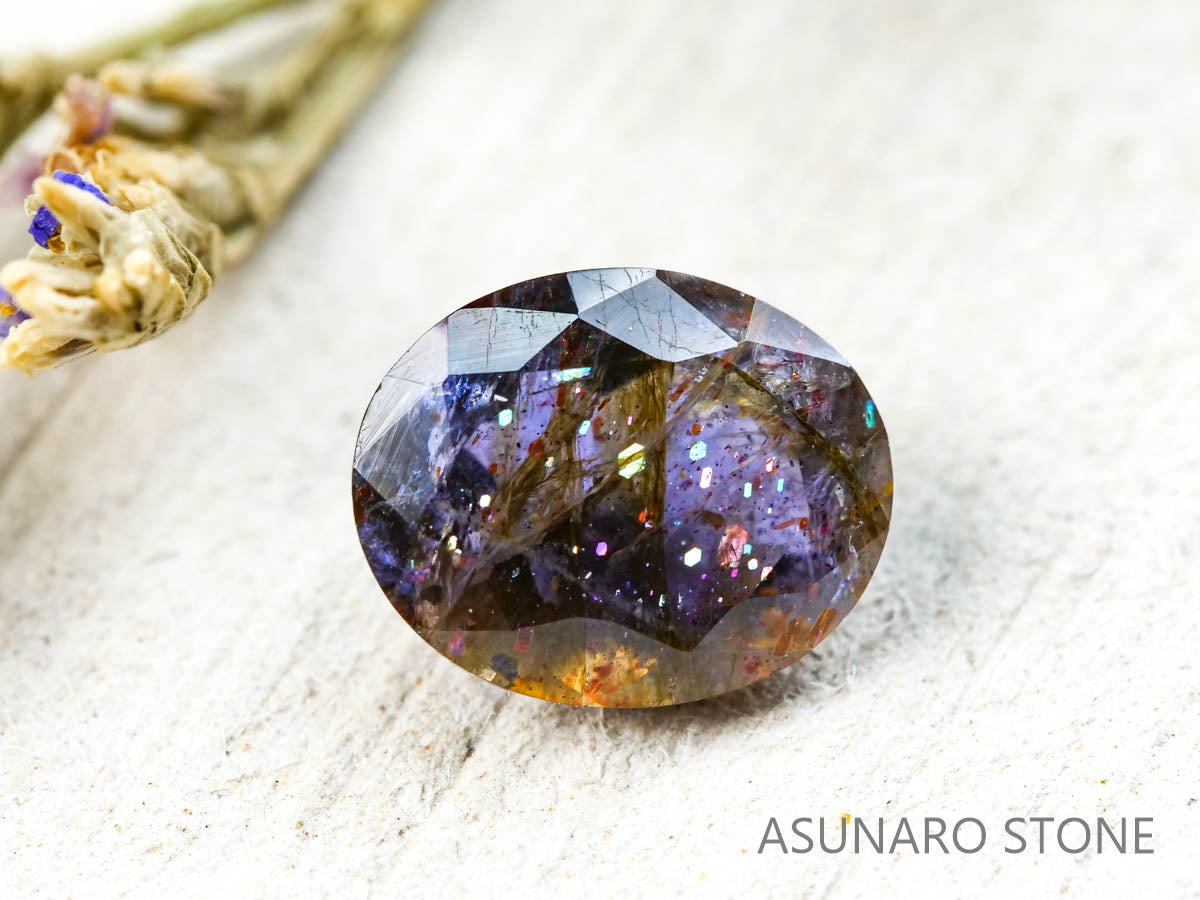 ブラッドショットアイオライト オーバルカット インド産　1.04ct【211224-213】