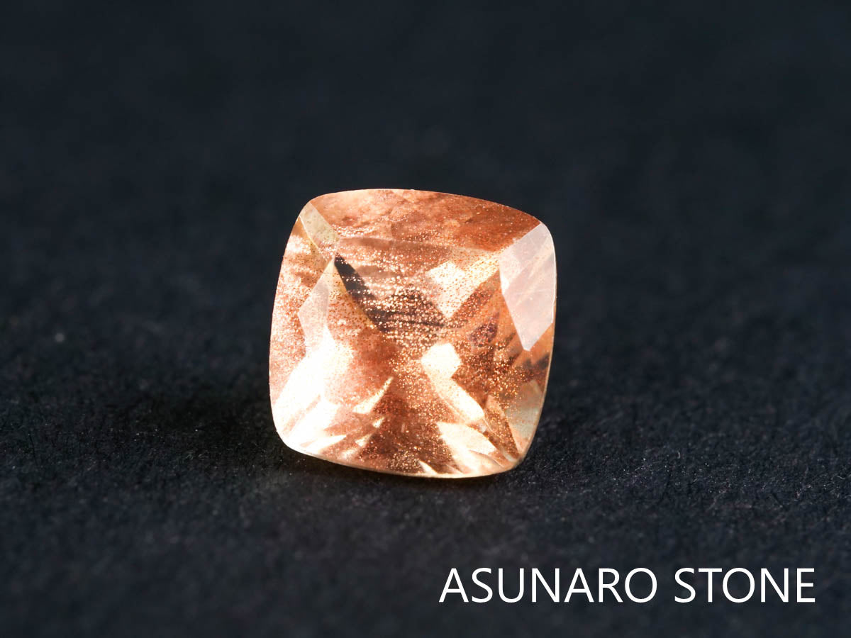 オレゴンサンストーン クッションカット アメリカ産 0.94ct【220107-423】