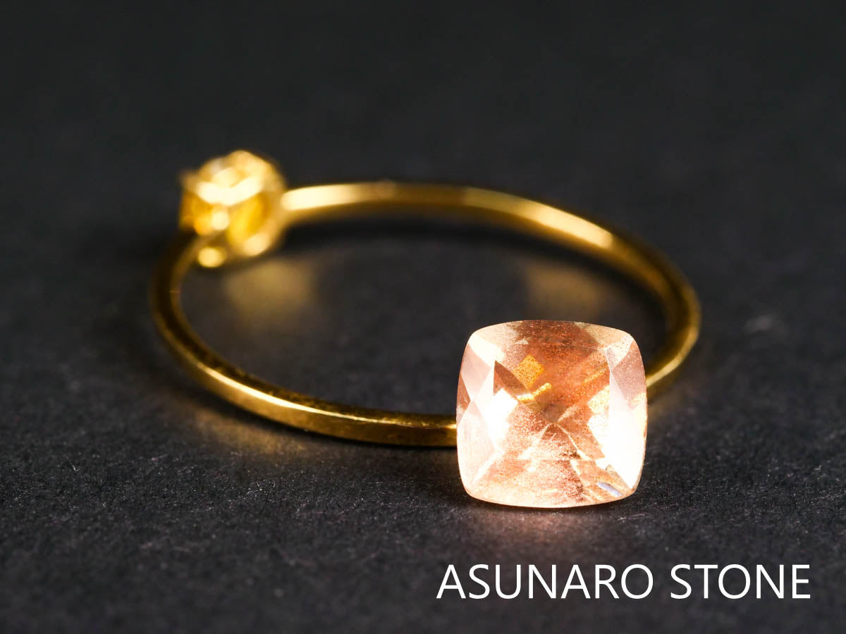 オレゴンサンストーン クッションカット アメリカ産 0.94ct【220107-423】