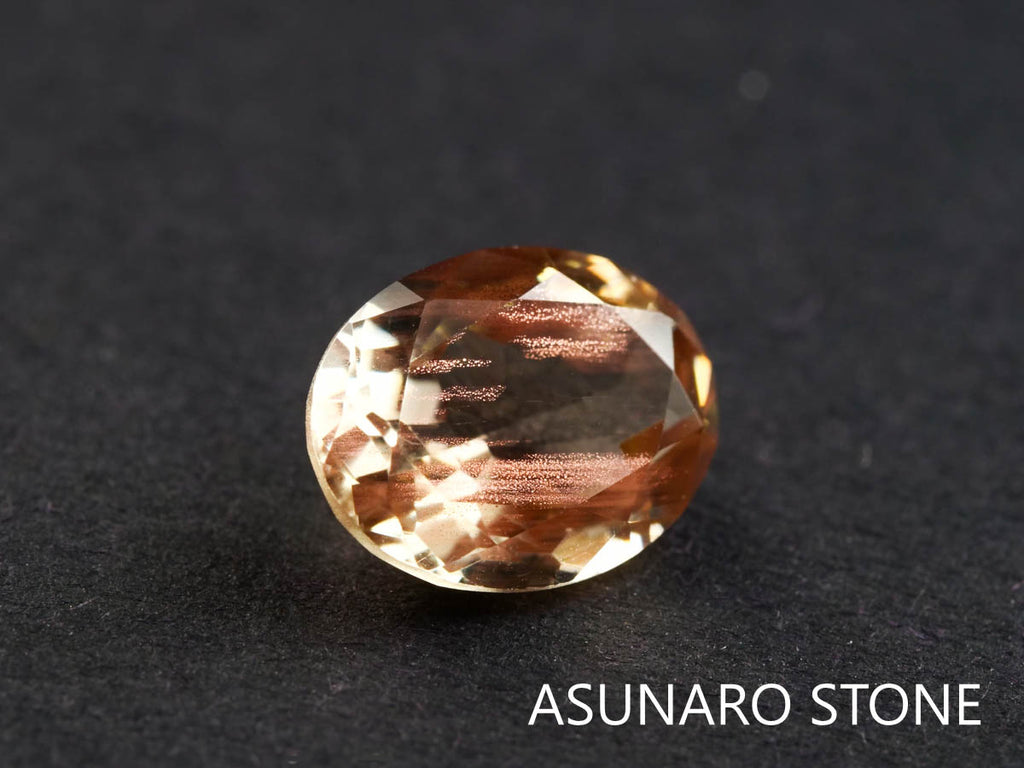 オレゴンサンストーン オーバルカット アメリカ産 1.55 ct【220107-424】