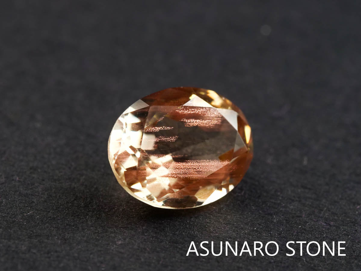 オレゴンサンストーン オーバルカット アメリカ産 1.55 ct【220107-424】