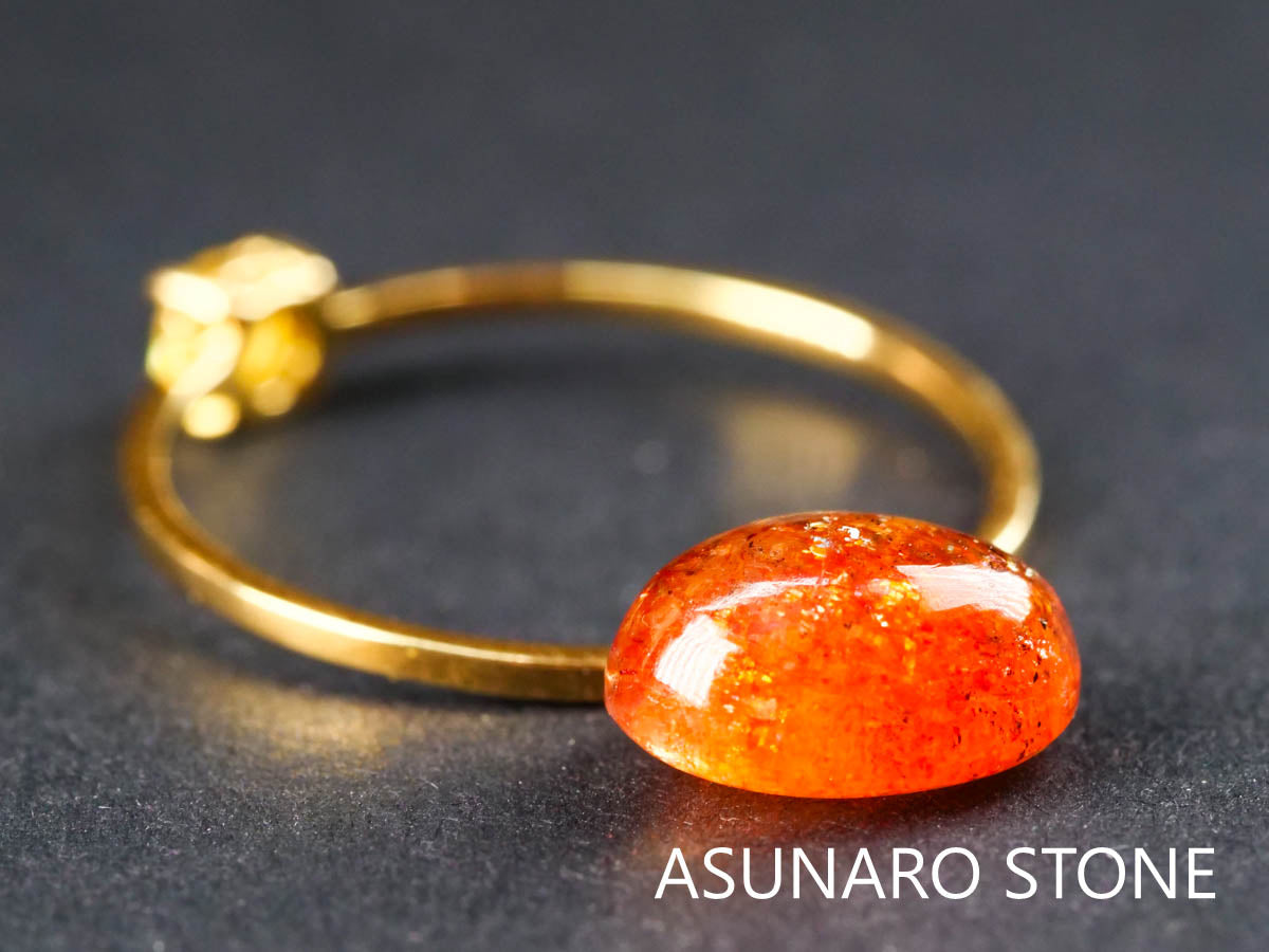 イリュージョンサンストーン  オーバルカボション インド産  2.16 ct  き【220107-460】