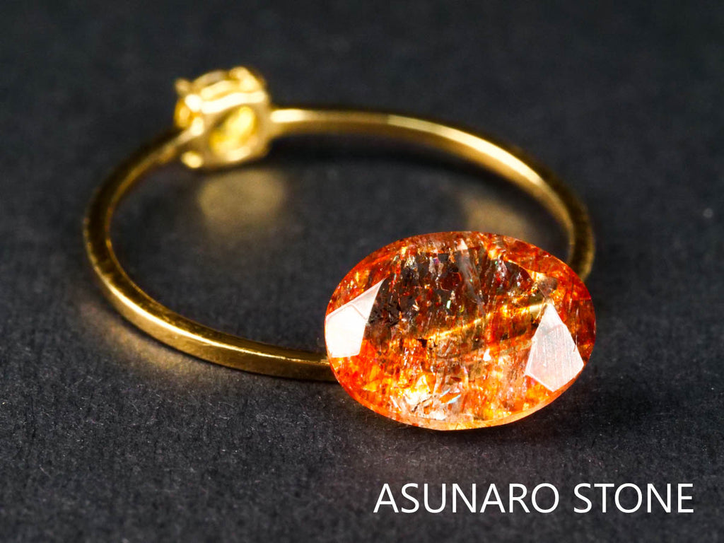 イリュージョンサンストーン  オーバルカット インド産  1.65ct  き【220111-501】