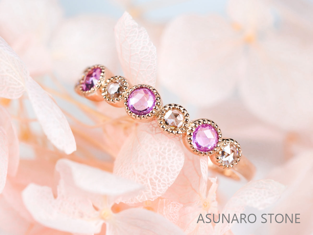 【お仕立て用】空枠番号：3670C　2.5mm 2mm用　リング枠　ハーフエタニティ【オーダージュエリー用】hpv