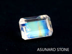 アンデシンラブラドライト  エメラルドカット　インド産　　0.58ct【220111-222】