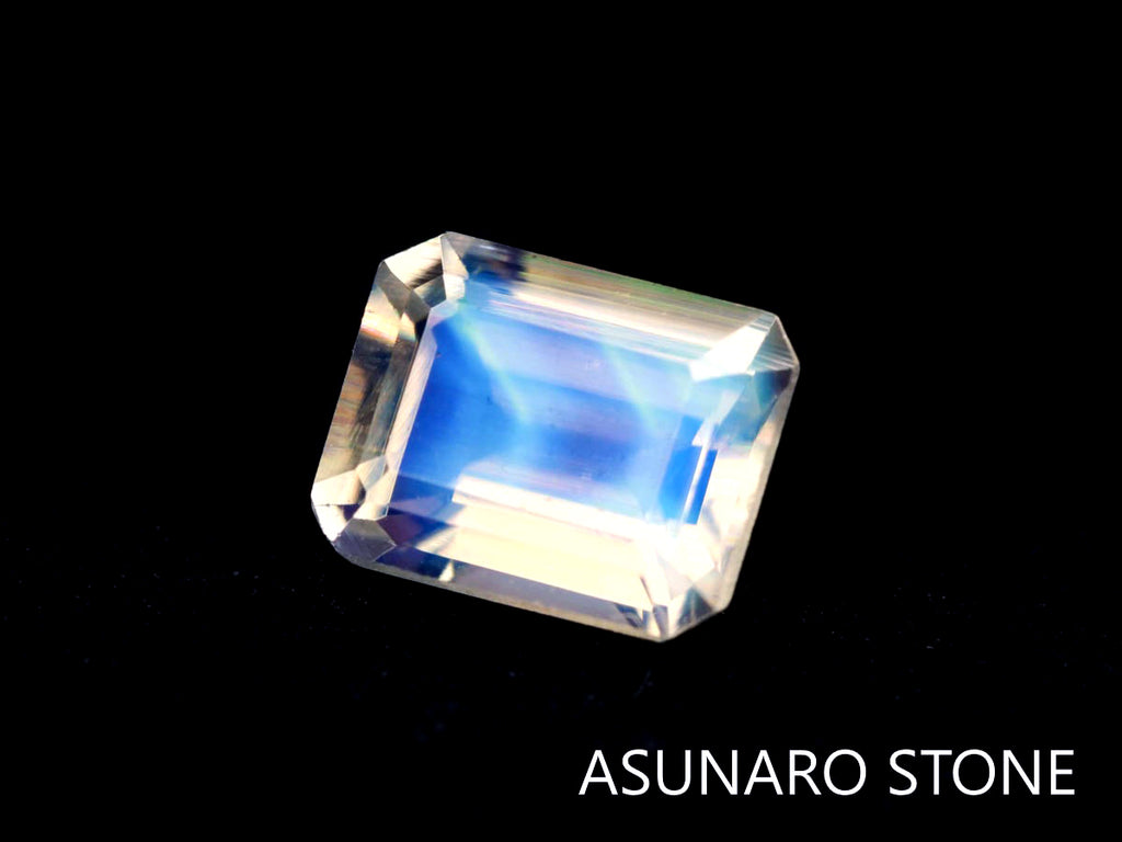 アンデシンラブラドライト  エメラルドカット　インド産　　0.37ct【220111-223】