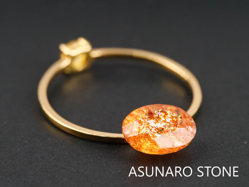 イリュージョンサンストーン  オーバルカット　インド産  1.20ct  き【220111-503】