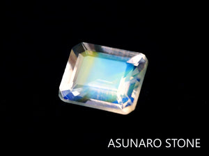 アンデシンラブラドライト  エメラルドカット　インド産　　0.38ct【220112-227】