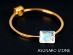 アンデシンラブラドライト  エメラルドカット　インド産　　0.38ct【220112-227】