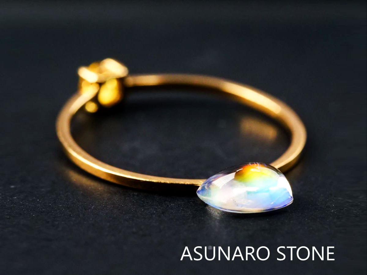 アンデシンラブラドライト  カボション　マダガスカル産　　0.65ct【220112-230】