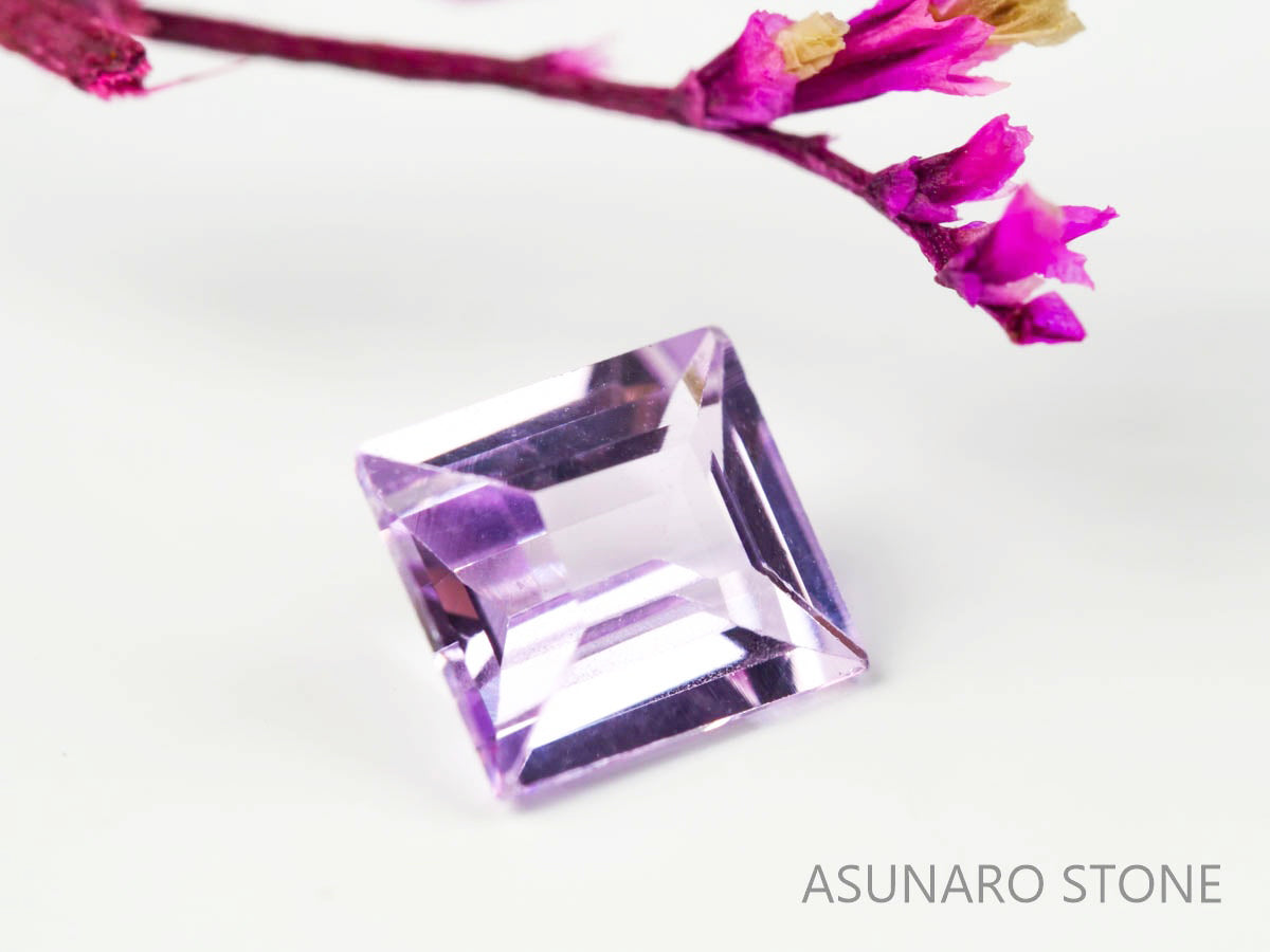 ピンクサファイア 　スクエアカット スリランカ産　0.46ct【211124-577】