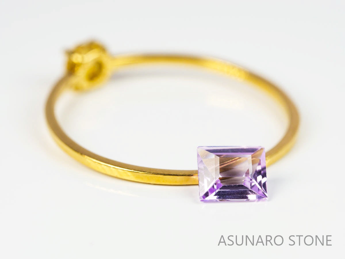 ピンクサファイア 　スクエアカット スリランカ産　0.46ct【211124-577】