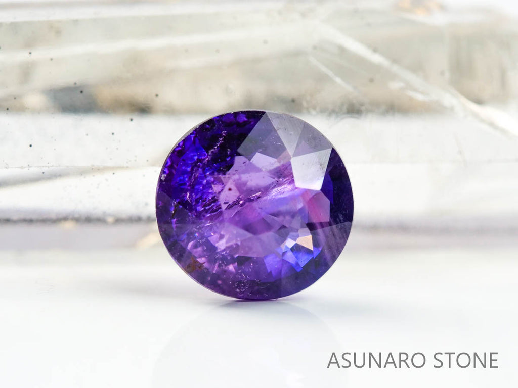 パープルサファイア  ラウンドカット スリランカ産　0.56ct【211124-578】