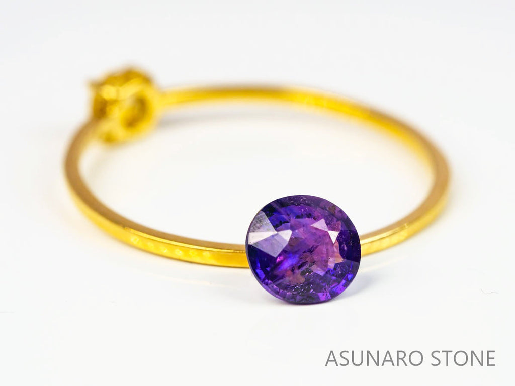 パープルサファイア  ラウンドカット スリランカ産　0.56ct【211124-578】