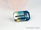 バイカラーサファイア 　エメラルドカット　 スリランカ産　0.38ct【220202-602】