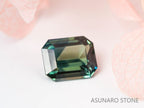 バイカラーサファイア 　エメラルドカット　 スリランカ産　0.49ct【220202-603】