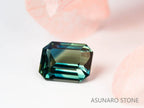 バイカラーサファイア 　エメラルドカット　 スリランカ産　0.49ct【220202-603】