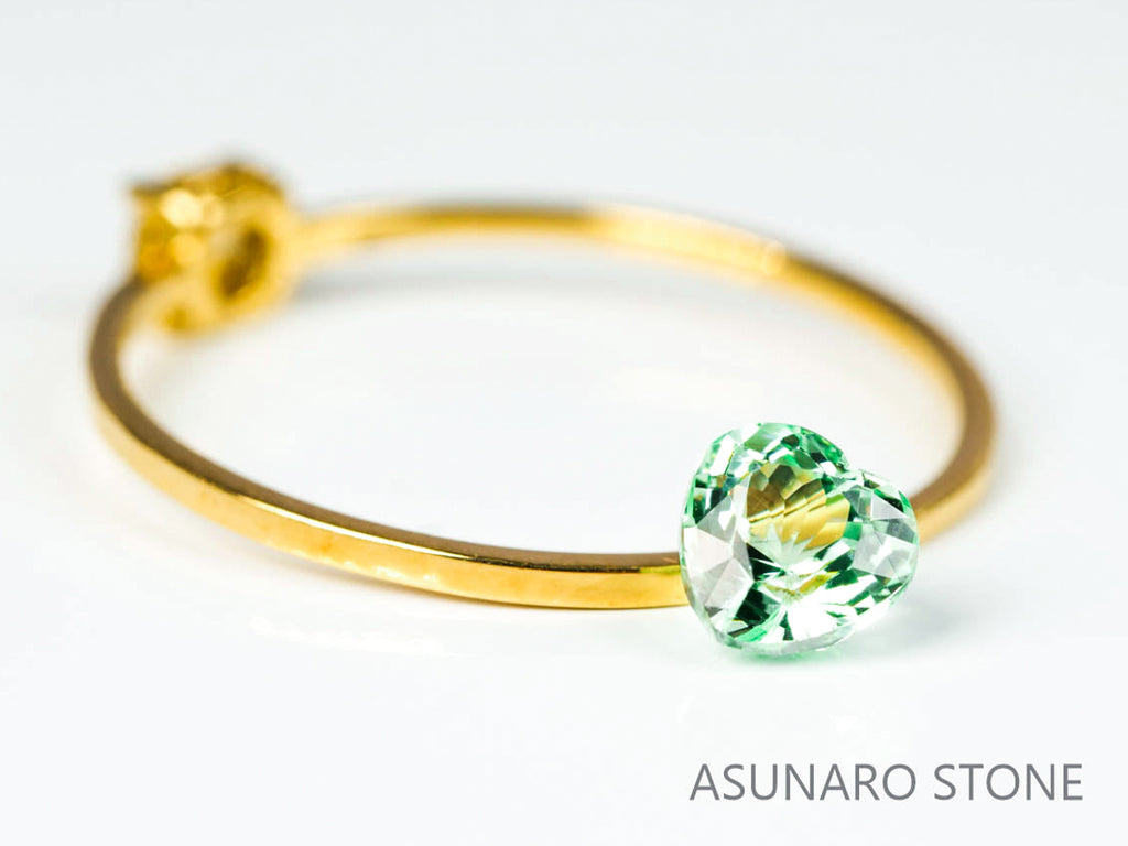 ミントガーネット タンザニア産 　ハートカット 0.50ct【220131-351】