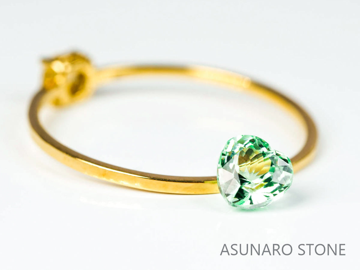 ミントガーネット タンザニア産 　ハートカット 0.50ct【220131-351】