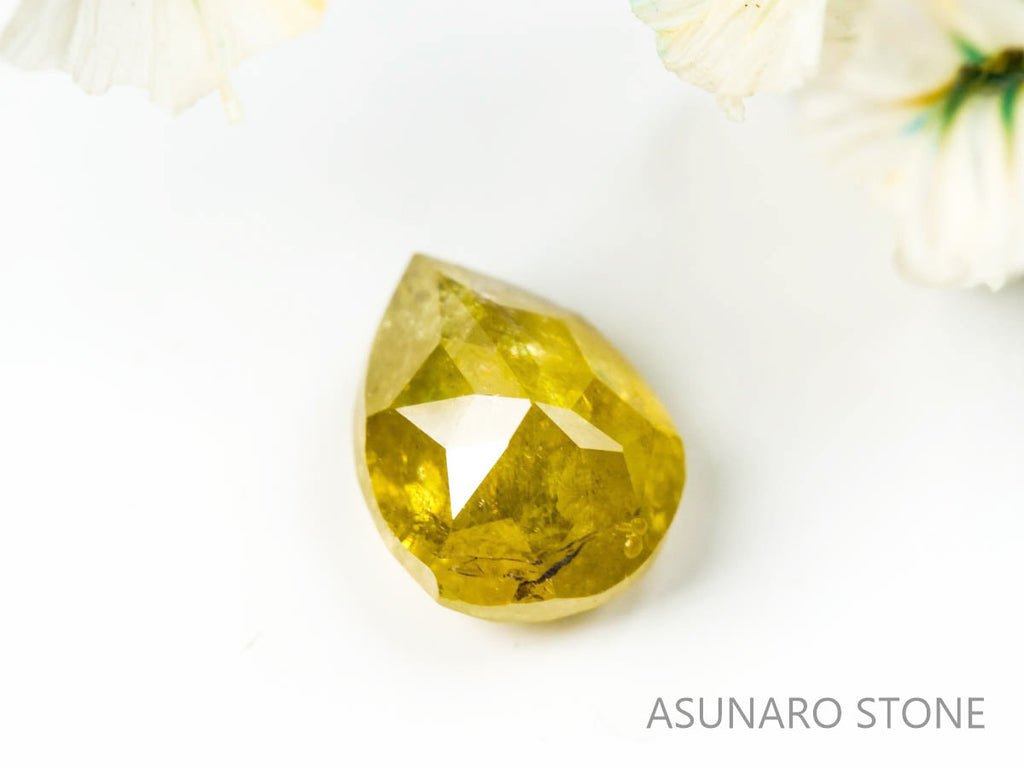 イエローダイヤモンド ローズカット 　0.36ct【220202-480】