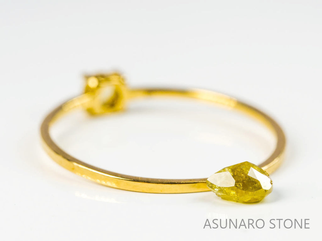 イエローダイヤモンド ローズカット 　0.36ct【220202-480】