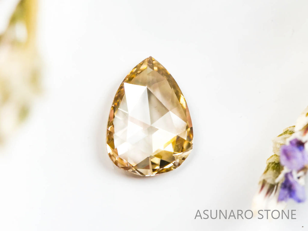 シャンパンカラーダイヤモンド ローズカット 　0.15ct【220207-238】