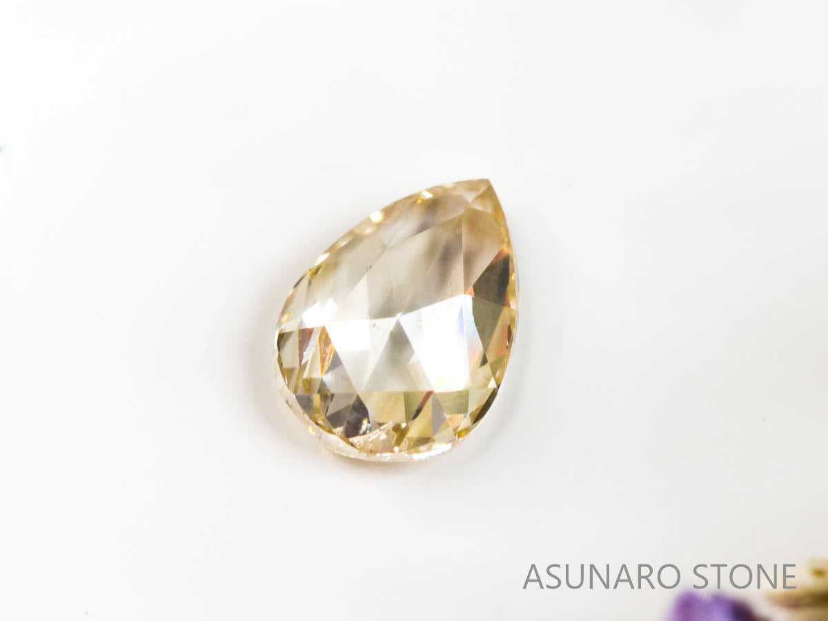 シャンパンカラーダイヤモンド ローズカット 　0.10ct【220207-239】