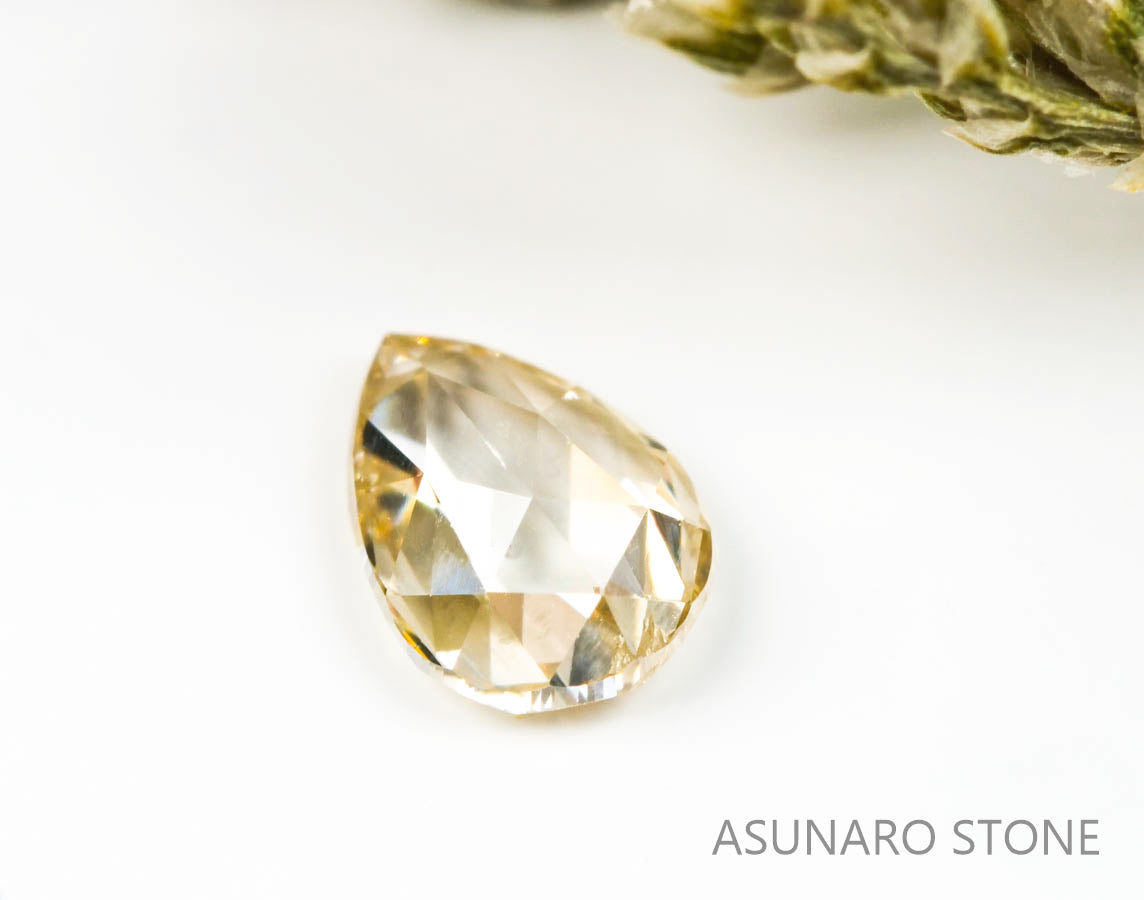 シャンパンカラーダイヤモンド ローズカット 　0.10ct【220207-239】