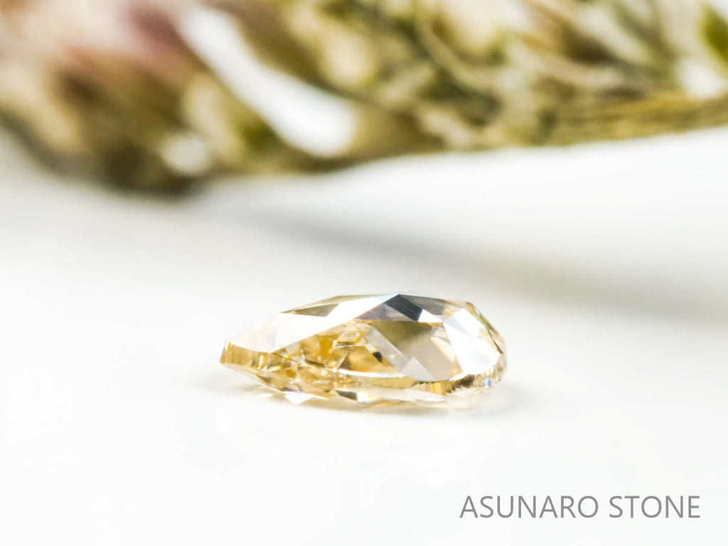 シャンパンカラーダイヤモンド ローズカット 　0.10ct【220207-239】