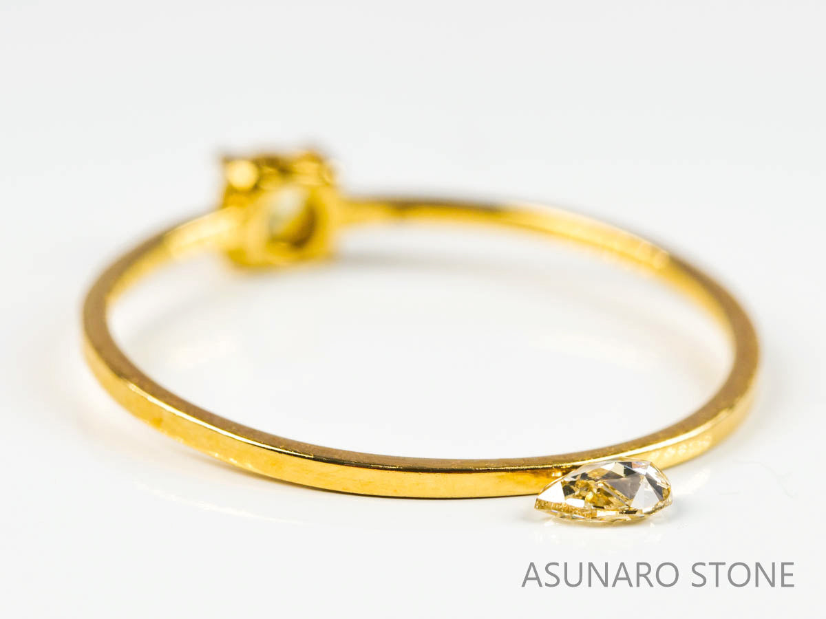 シャンパンカラーダイヤモンド ローズカット 　0.10ct【220207-239】