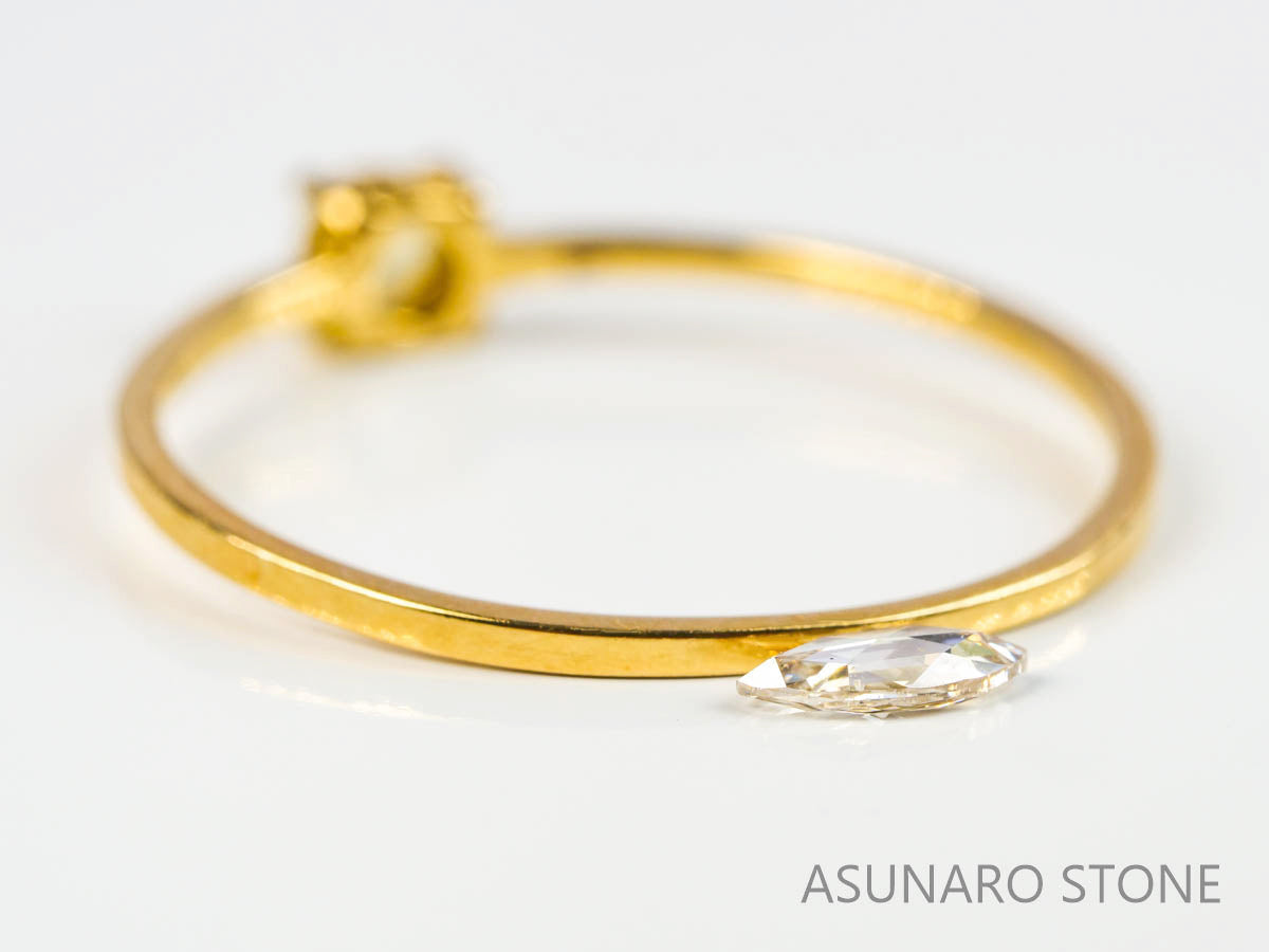 シャンパンカラーダイヤモンド ローズカット 　0.11ct【220207-240】