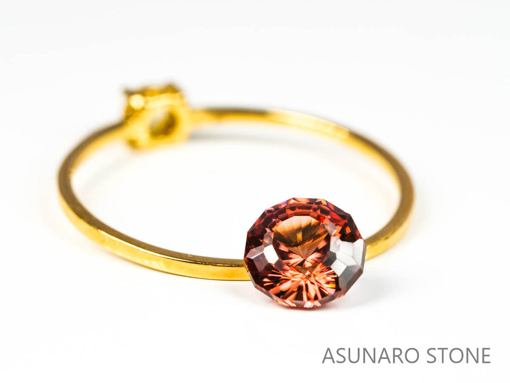 ピンクジルコン　ドデカゴンカット  1.17ct　カンボジア産【220210-355】