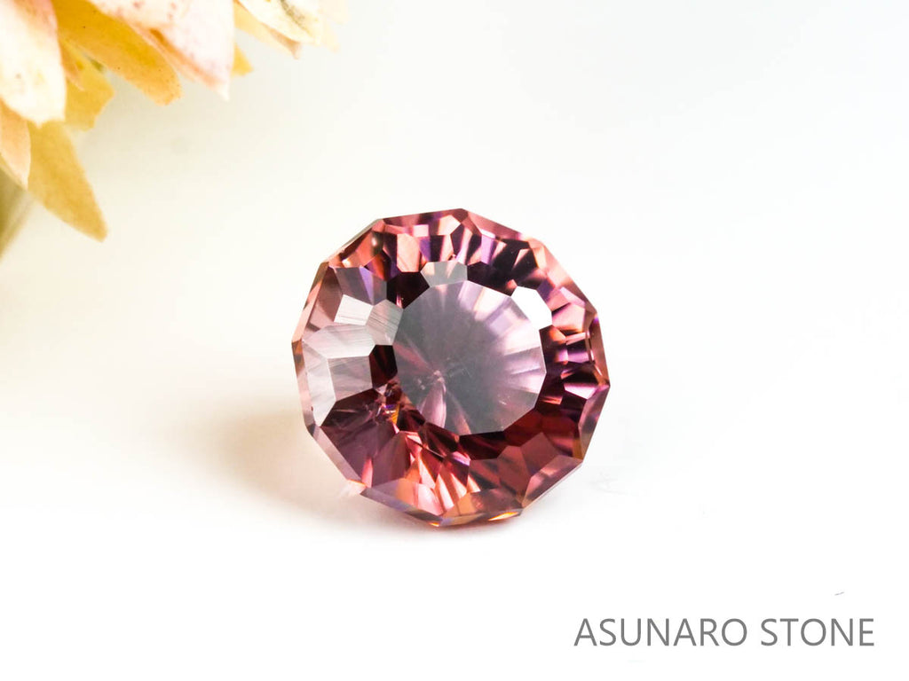 ピンクジルコン　ドデカゴンカット　1.40ct　カンボジア産【220210-359】