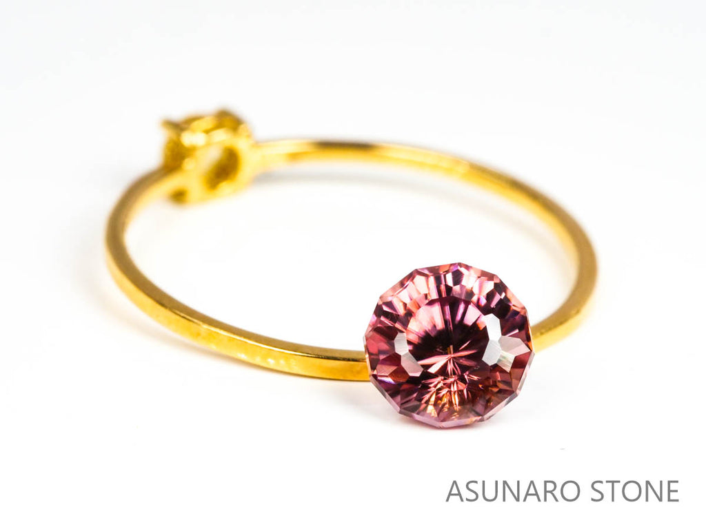 ピンクジルコン　ドデカゴンカット　1.40ct　カンボジア産【220210-359】