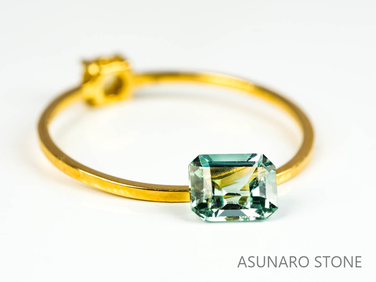 シーフォームトルマリン エメラルドカット アフガニスタン産 0.55ct 【220210-627】