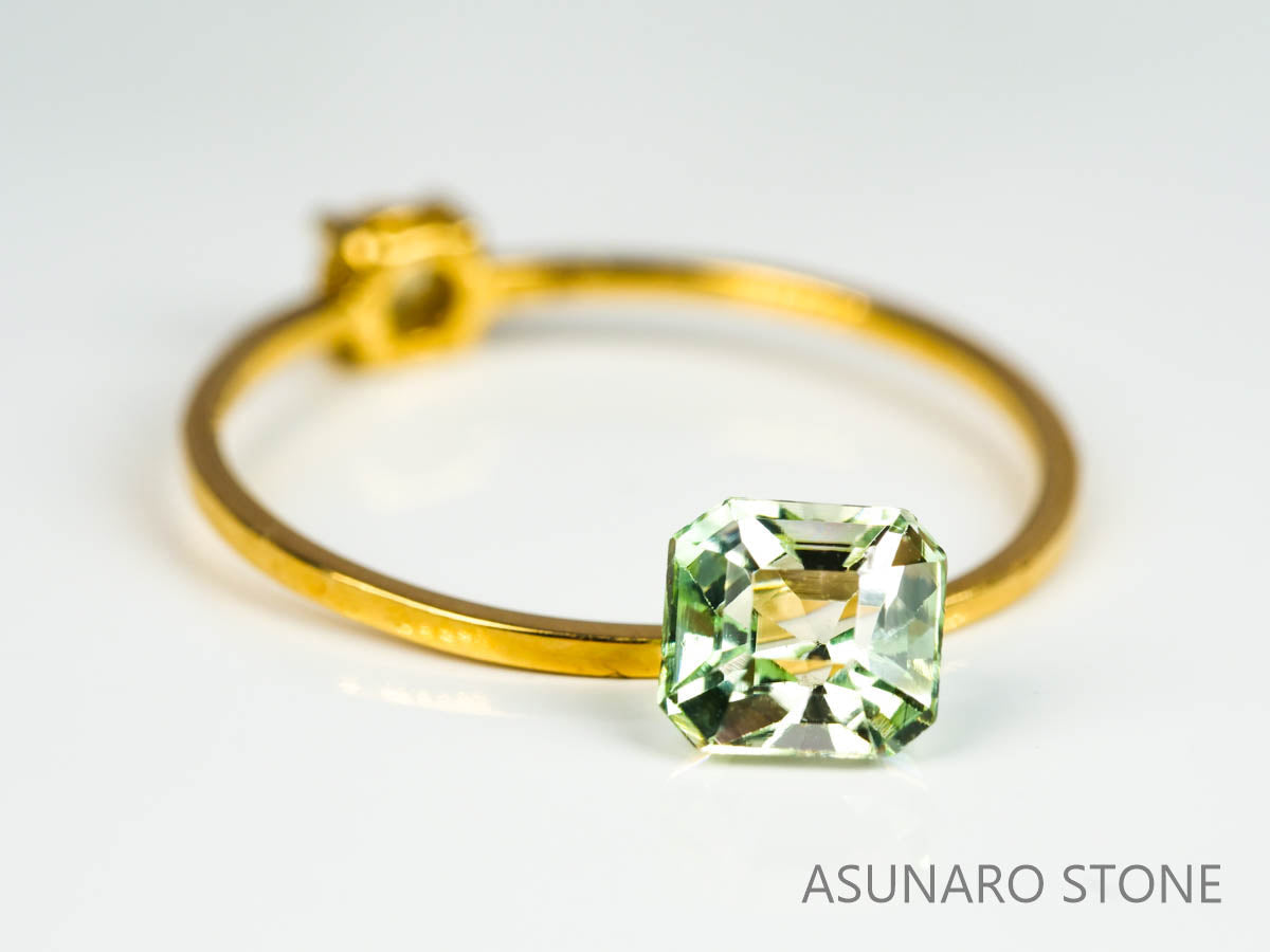 シーフォームトルマリン アッシャーカット アフガニスタン産 0.81ct    【220210-628】