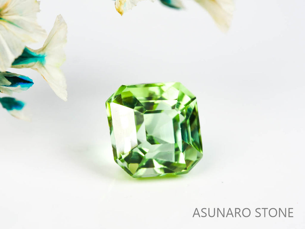 ミントトルマリン アッシャーカット アフガニスタン産 0.85ct   【220210-631】