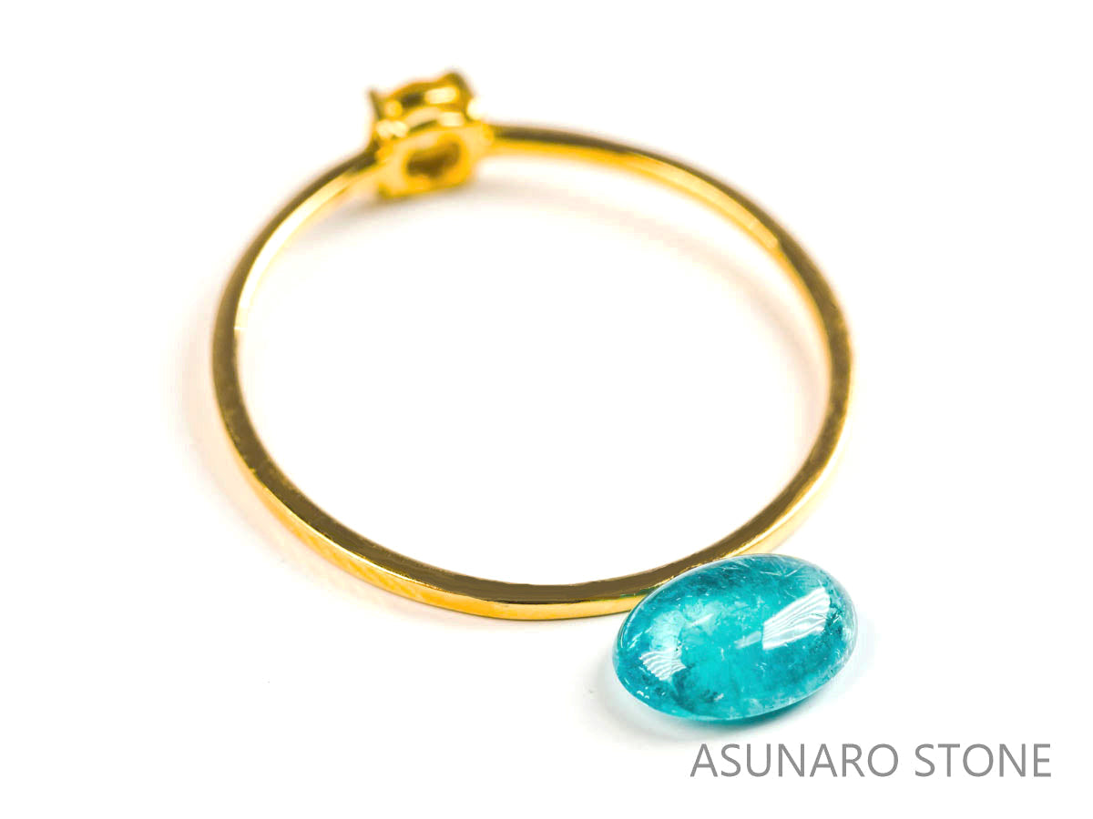 パライバトルマリン カボション ブラジル産 0.74ct   【220214-249】